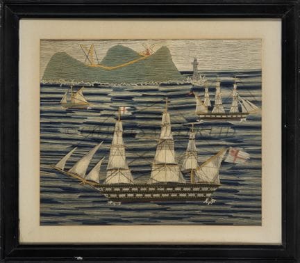 GRANDE TABLEAU EN LAINE DE MARIN, VERS 1860

repré
