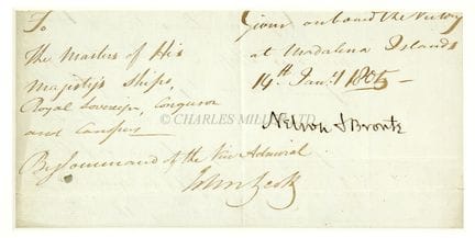 LORD NELSON: EIN EIGENHÄNDIG UNTERZEICHNETER BEFEH