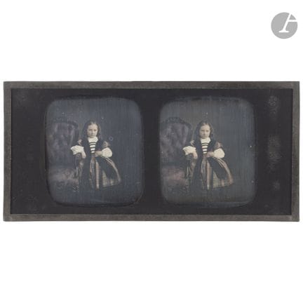 Unidentified daguerreotypist 
Young Girls in Armch