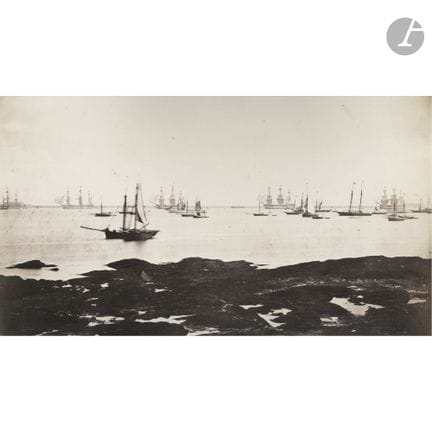 Édouard Baldus (1813–1889) 
Naval maneuvers by the