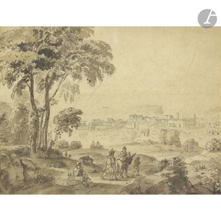 ÉCOLE ITALIENNE NÉOCLASSIQUE
Paysage d’Italie anim