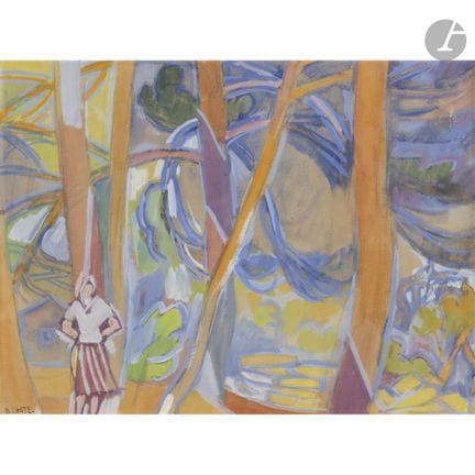 André LHOTE (1885-1962)
Femme contre un arbre
Goua