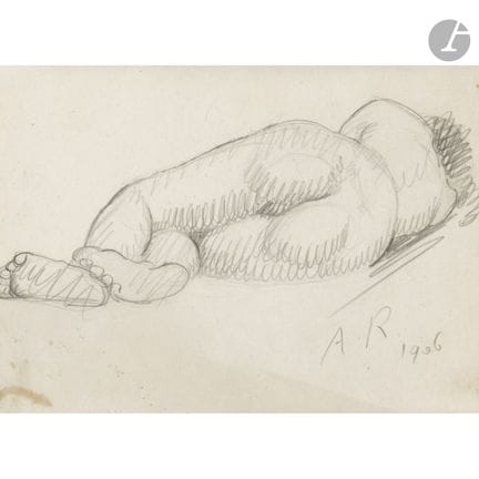 Alfred RETH (1884-1966)
Nu couché, 1906
Crayon.
Si