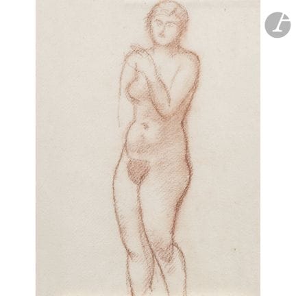 Aristide MAILLOL (1861-1944)
Nu debout
Sanguine et