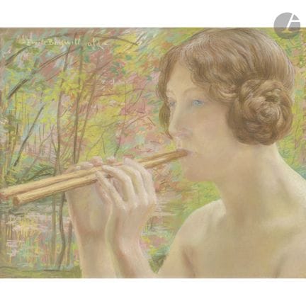 Émile BOESWILLWALD (1815-1896)
Joueuse de flûte
Pa