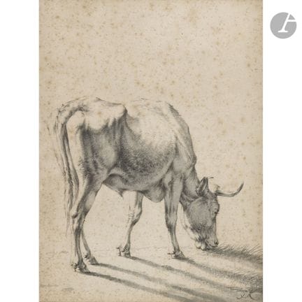 ÉCOLE HOLLANDAISE du XVIIIe siècle
Vache
Plume, en