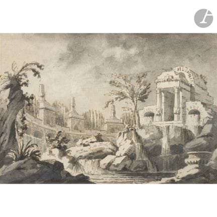 ÉCOLE ITALIENNE NÉOCLASSIQUE
Projet de décor
Plume