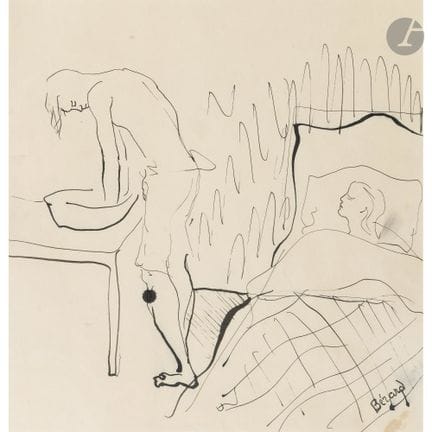 Christian BÉRARD (1902-1949)
La Chambre
Encre.
Tim