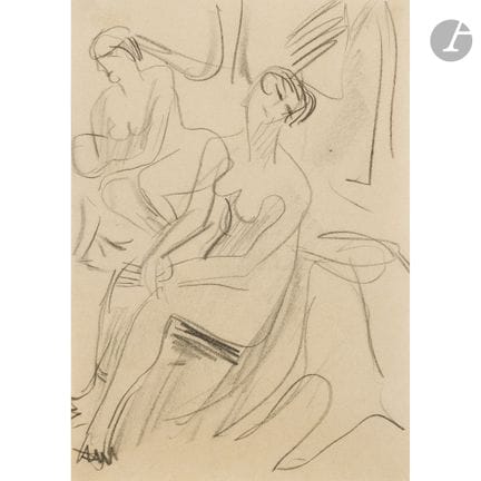 Ernst Ludwig KIRCHNER (1880-1938)
Deux nus féminin