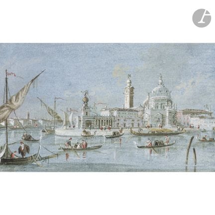 Giacomo GUARDI 
(Venise 1764 - 1835)
Venise, Vedut