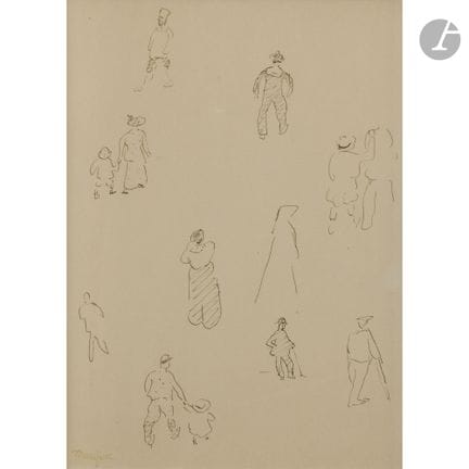 Albert MARQUET (1875-1947)
Études de personnages
E