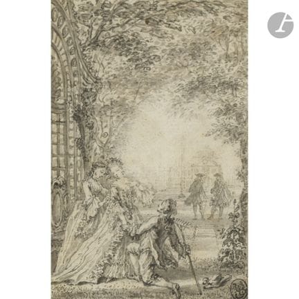 Attribué à Hubert-François GRAVELOT 
(Paris 1699 -
