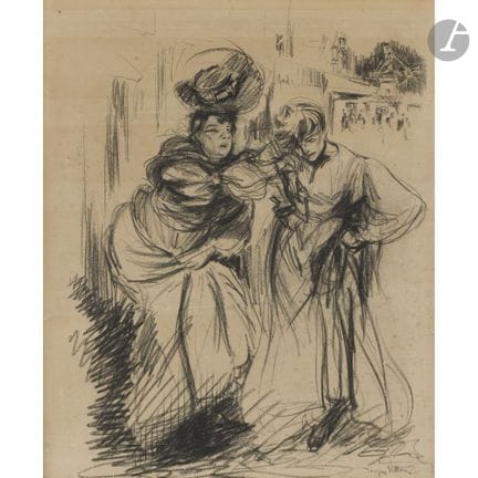 Jacques VILLON (1875-1963)
La Dispute des filles d