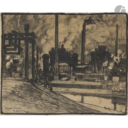 Jules ADLER (1865-1952)
Charleroi, paysage industr