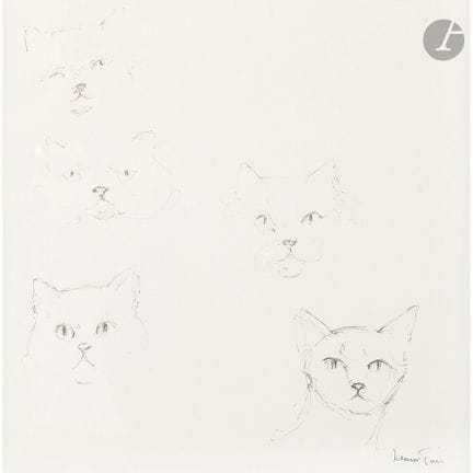 Leonor FINI (1908-1996)
Études de têtes de chat, 1