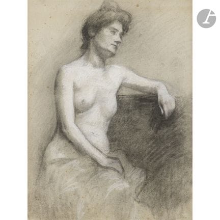 Roger de LA FRESNAYE (1885-1925)
Nu assis
Fusain e