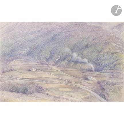 Lap SZETO (né en 1949)
Paysage du Luberon, 1983
Aq
