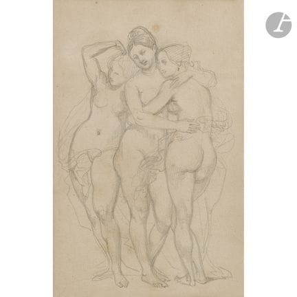 Achille DEVÉRIA (Paris 1800 - 1857)
Les Trois Grâc