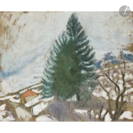Jean PUY (1876-1960)
Sous la neige, 1930
Gouache s