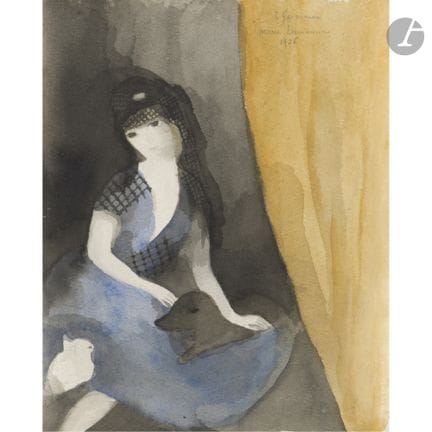 Marie LAURENCIN (1885-1956)
Jeune fille au chien, 
