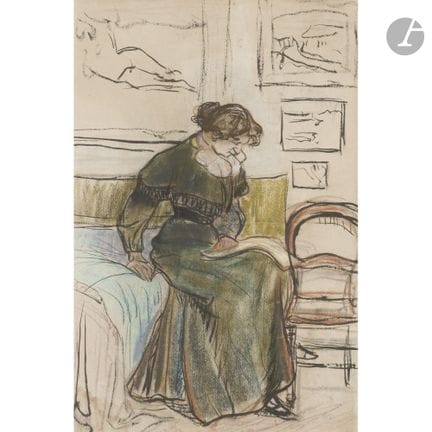 Adolphe-Marie BEAUFRÈRE (1876-1960)
Femme assise
E