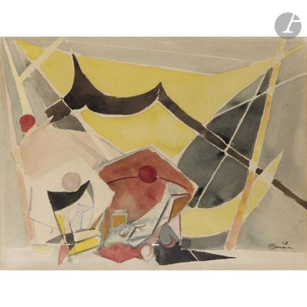 Édouard PIGNON (1905-1993)
Les Voiles, 1948
Aquare