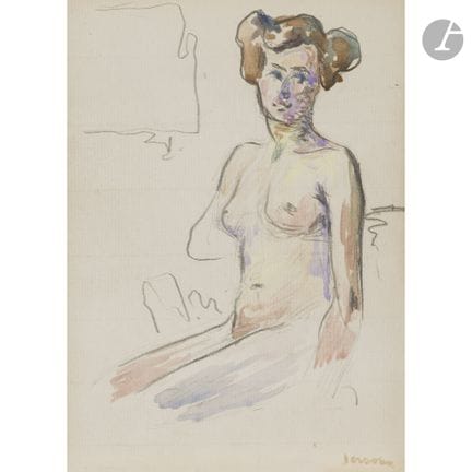 Henri PERSON (1876-1926)
Femme nue assise
Aquarell