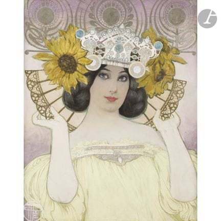 Manuel ORAZI (1860-1934)
Jeune femme à la couronne