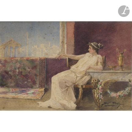 Blanche ODIN (1865-1957)
Femme à l’antique dans un