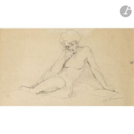 Léopold SURVAGE (1879-1968)
Nu assis
Mine de plomb