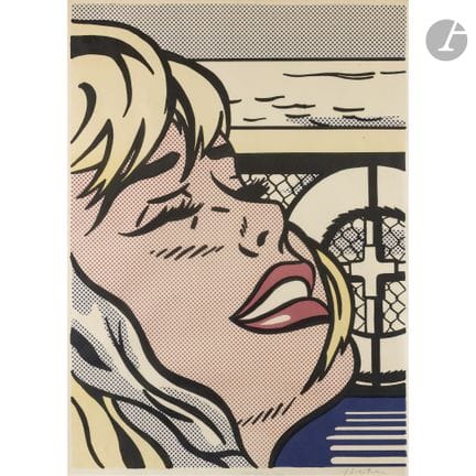 罗伊·利希滕斯坦（美国，1923-1997）
《船上的女孩》。1965年。
胶版石版画。68 x 5