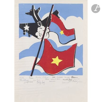 爱德华多·阿罗约（西班牙，1937-2018）和皮埃尔·布拉格利奥（1939-2013）
支持越南人