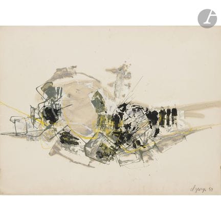 Claude GEORGES (1929–1988)
Composition, 1959
Oil a