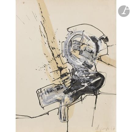 Claude GEORGES (1929–1988)
Composition, 1957
Oil a