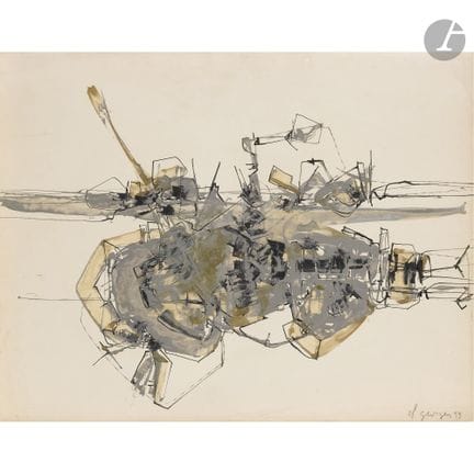 Claude GEORGES (1929–1988)
Composition, 1959
Oil a