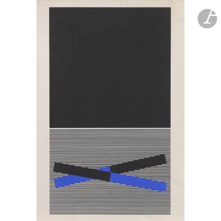赫苏斯·拉斐尔·索托（委内瑞拉，1923-2005）
《构图》。1969年。 
彩色丝网印刷。70 