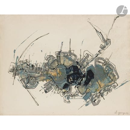 Claude GEORGES (1929–1988)
Composition, 1959
Oil a