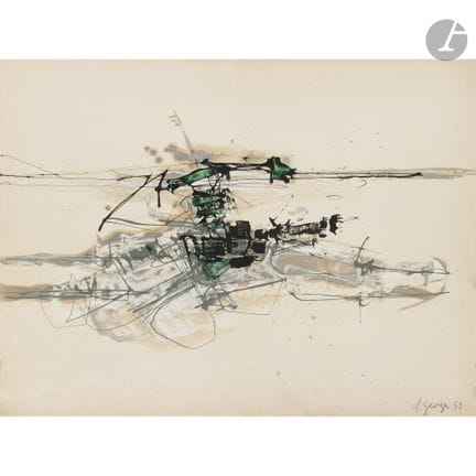 Claude GEORGES (1929–1988)
Composition, 1959
Oil a