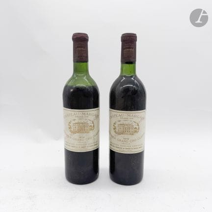 2 B CHÂTEAU MARGAUX (1 T.L.B.+; 1 M.E; e.t.h. légè