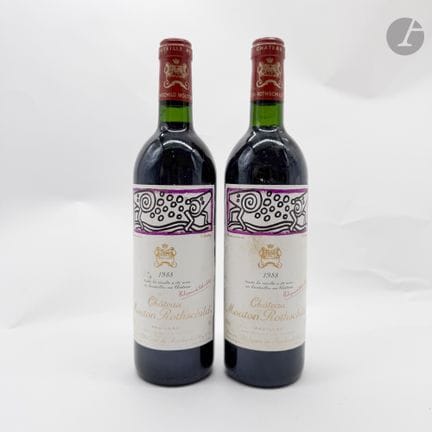 2 B CHÂTEAU MOUTON ROTHSCHILD (1 B.G.-; e.t.h. lég