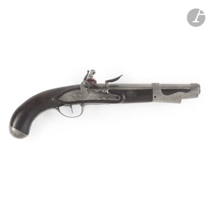 Pistola a pietra focaia modello 1763-66, di epoca 