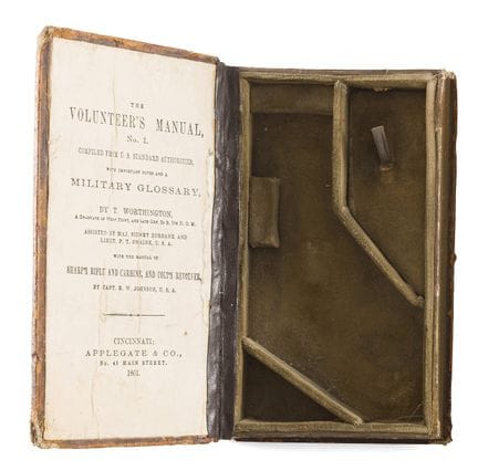 "Manual of Arms" box set, book-style.
Covered in g