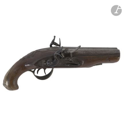 Pistola a doppia pietra focaia.
Cannoni rotondi a 