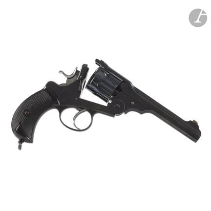 Cofanetto per revolver in rovere con medaglione in