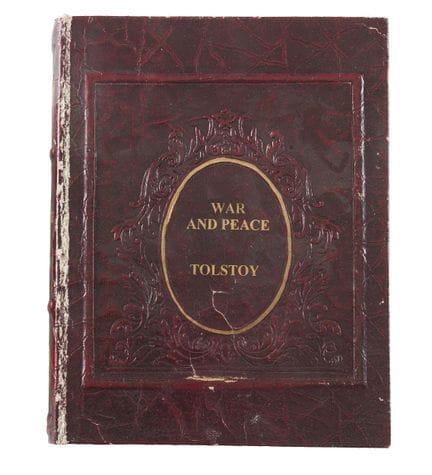 Book-style revolver case.
Gold-stamped with “WAR A