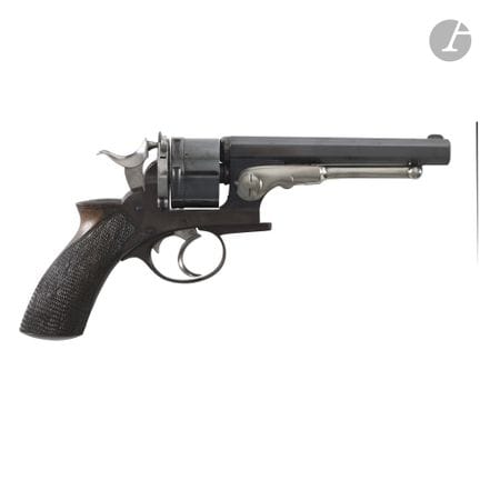 Raro revolver con sistema di tipo Hilbrandt, a sei