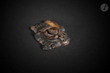 Small wooden figurine depicting a crab, Japan, Mei