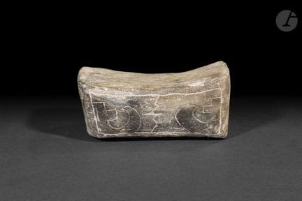Stone headrest, Chancay culture, Peru
Length: 15.8