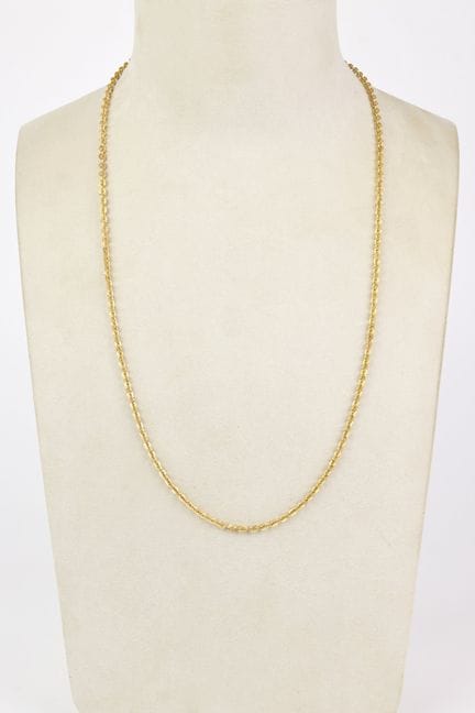 Lange Halskette aus Gelbgold (750) mit geriffelten
