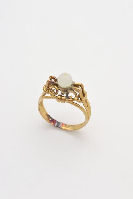 Ring aus den 1940er Jahren aus Gelbgold (750) mit 